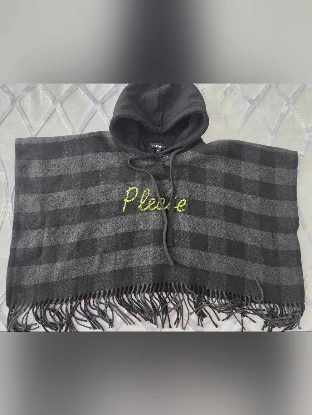 Girl's Hooded Cape/Poncho, Size 8, Made in Italy